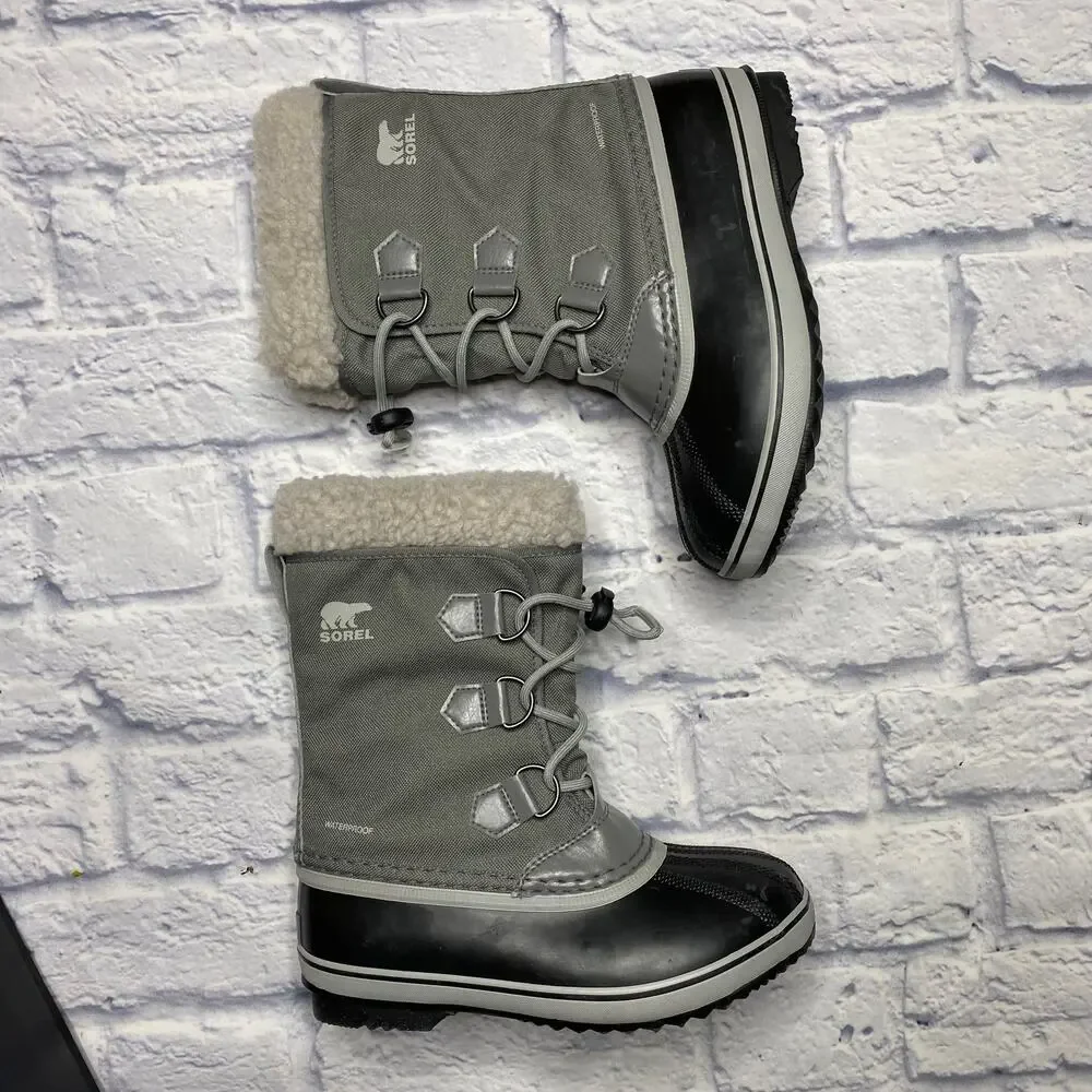 Sorel Yoot PAC Nylon Boots in Quarry/Dove (Youth)